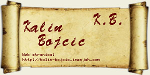 Kalin Bojčić vizit kartica